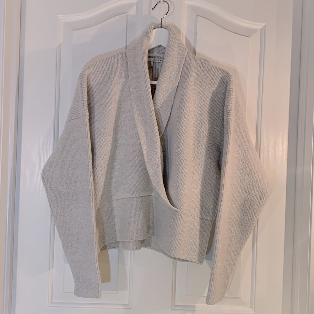 Oak + Fort Beige Thick Blend Wrap Sweater Womens Size Small